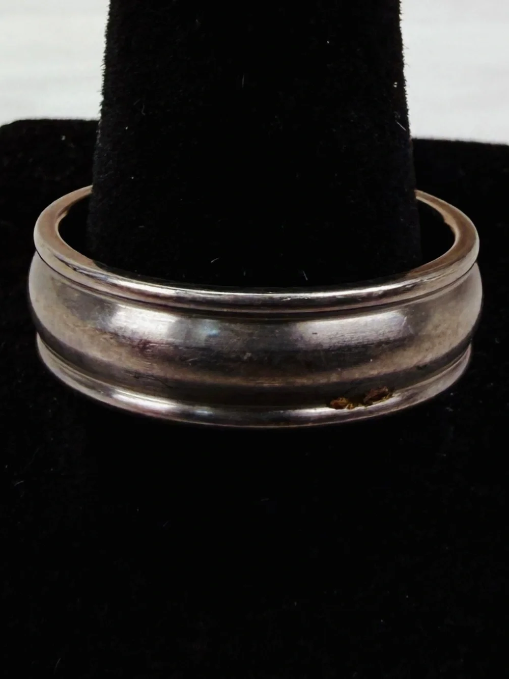 Vintage Titanium Wide Cigar Band Ring Size 9.5 Sculptural Statement